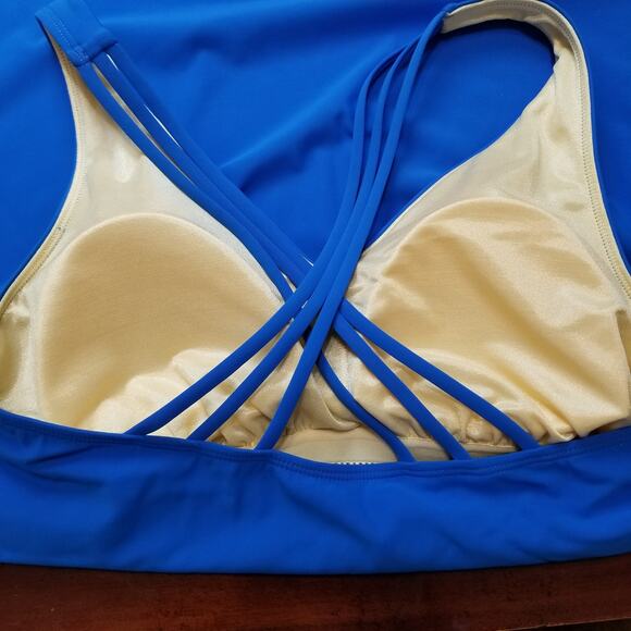 Unbranded Tankini Women's Royal Blue One Piece Pull On Size 8 - Picture 7 of 10